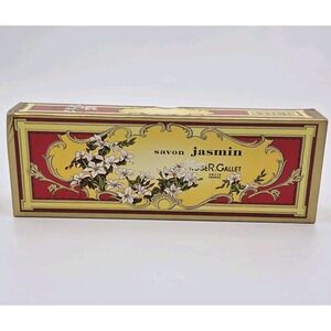 Vintage Savon Jasmin Roger & Gallet  Luxury Soap Bars‎ Paris France Box Of 3